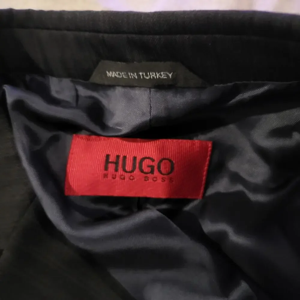 Hugo Boss Size 44 L Virgin Wool Blend Made in Turkey Mens Suit Jacket #191